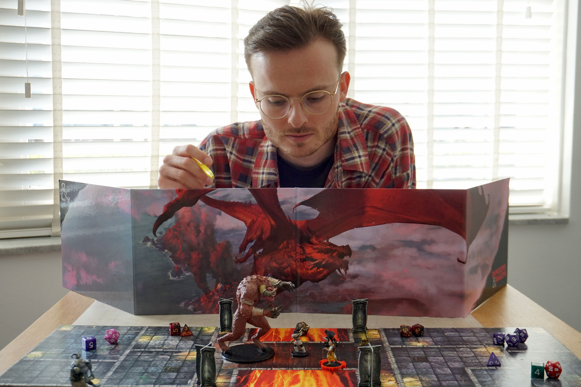 Koen playing dungeons and dragons