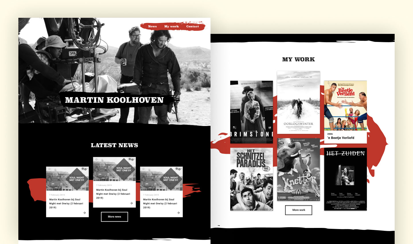 Mockup of the Martin Koolhoven website